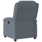 vidaXL Fauteuil inclinable électrique Gris foncé Velours
