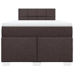vidaXL Sommier à lattes de lit avec matelas Marron foncé 120x200 cm