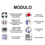 Module De Classement Modulo Ecoblack 3 Tiroirs Fermés - Noir - Exacompta
