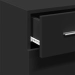 vidaXL Buffet noir 30x42 5x93 cm bois d'ingénierie