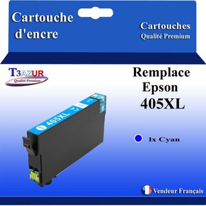 Cartouche compatible avec Epson 405 405 XL pour Epson Workforce Pro WF-3820 WF-3825 WF-4820 WF-4825 WF-7310 WF-7830 WF-7835 WF-7840 Cyan