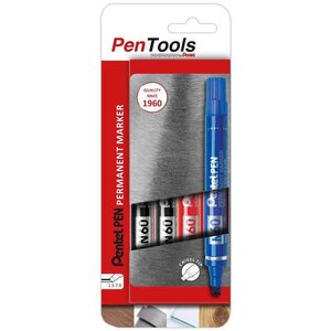Marqueur permanent n60 pointe biseautée étui de 4 pentel