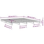 vidaXL Lit de palette Blanc 120x190 cm Bois pin massif Petit Double