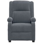vidaXL Fauteuil électrique de massage Gris foncé velours