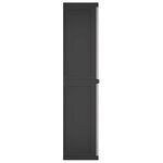 vidaXL Armoire de rangement d'extérieur gris et noir 65x37x165 cm PP