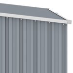 vidaXL Abri à bois de jardin Gris 245x98x159 cm Acier galvanisé