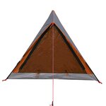 vidaXL Tente de camping 2 personnes gris et orange imperméable