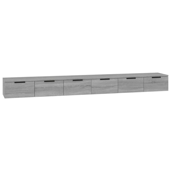 vidaXL Armoires murales 2Pièces Sonoma gris 102x30x20cm Bois d'ingénierie