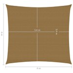 vidaXL Voile d'ombrage 160 g/m² Taupe 4x4 m PEHD