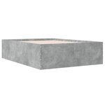 vidaXL Cadre de lit gris béton 120x190 cm bois d'ingénierie