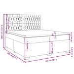 vidaXL Sommier à lattes de lit et matelas Gris foncé 200x200cm Velours
