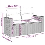 vidaXL Salon de jardin 11 Pièces avec coussins gris clair résine tressée