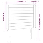 vidaXL Tête de lit à LED Noir 83x16x118/128 cm Tissu