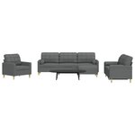 vidaXL Ensemble de canapés 4 Pièces repose-pied et coussins décoratifs