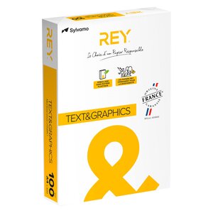 Ramette papier rey text & graphics a4 100 g - 500 feuilles - blanc