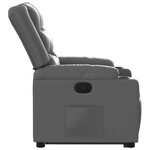 vidaXL Fauteuil inclinable Gris Similicuir