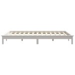 vidaXL Cadre de lit blanc 120x200 cm bois de pin massif