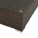 vidaXL Salon de jardin 8 Pièces avec coussins résine tressée marron
