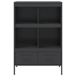 vidaXL Buffet haut noir 68x39x101 5 cm acier laminé à froid