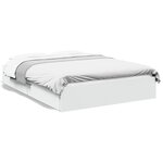 vidaXL Cadre de lit avec tiroirs sans matelas blanc 120x200 cm
