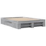 vidaXL Cadre de lit sonoma gris 140x200 cm bois d'ingénierie