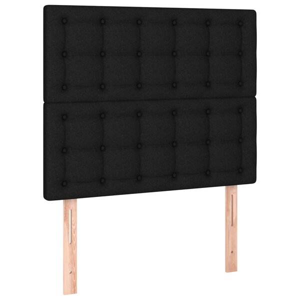 vidaXL Têtes de lit 2 Pièces Noir 100x5x78/88 cm Tissu
