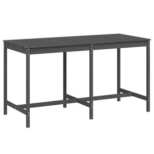 vidaXL Table de jardin gris 203 5x90x110 cm bois massif de pin