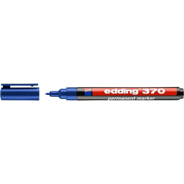 Marqueur Permanent 370 Pointe Fine Bleu 1 mm EDDING