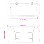 vidaXL Coussin de tête de lit gris 90 cm similicuir