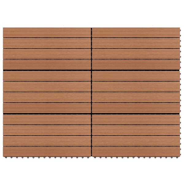 vidaXL Dalles WPC 60x30 cm 6 Pièces 1m² Marron
