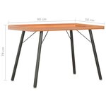 vidaXL Bureau Marron 90x50x79 cm