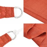 vidaXL Voile d'ombrage 160 g/m² Terre cuite 5x8 m PEHD