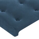 vidaXL Tête de lit avec oreilles Bleu foncé 83x16x118/128 cm Velours