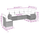vidaXL Salon de jardin avec coussins 6 Pièces beige résine tressée