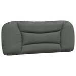 vidaXL Cadre de lit avec lumières LED gris foncé 100x200 cm tissu