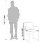 vidaXL Ensemble à manger de jardin 7 Pièces avec coussins noir textilène