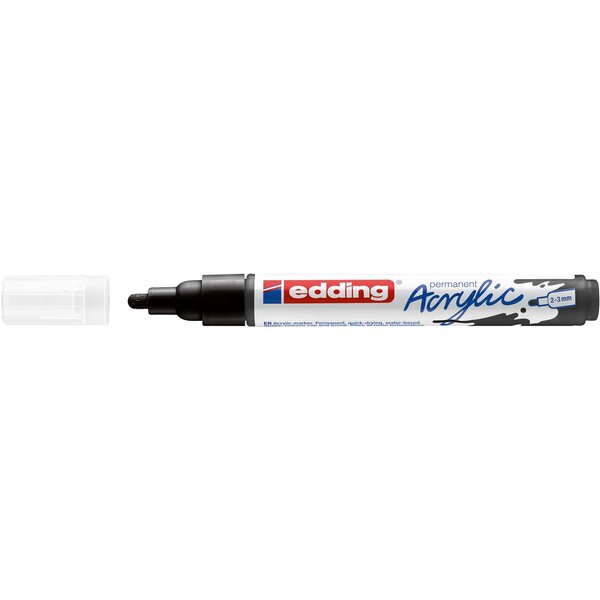 Marqueur acrylique moyen 5100 noir 2-3 mm EDDING