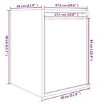 vidaXL Armoire murale Marron miel 30x30x40 cm Bois de pin massif