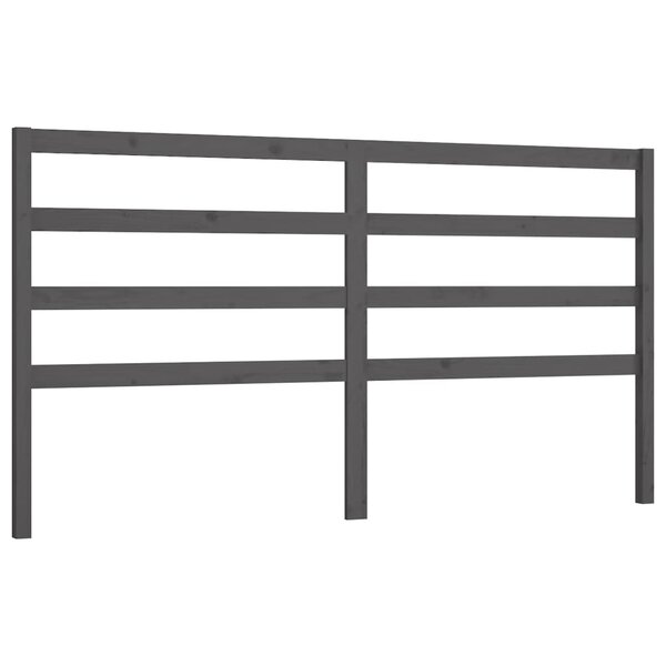 vidaXL Tête de lit Gris 206x4x100 cm Bois massif de pin