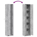 vidaXL Buffet haut LED gris béton 41 5x32 5x200 cm bois d’ingénierie