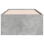 vidaXL Lit de jour et tiroirs gris béton 90x200 cm bois d'ingénierie