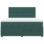 vidaXL Sommier à lattes de lit et matelas Vert foncé 180x200cm Velours
