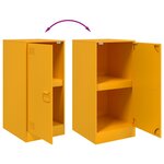 vidaXL Buffet jaune moutarde 34 5x39x73 cm acier
