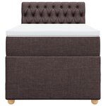 vidaXL Sommier à lattes de lit avec matelas Marron foncé 90x190 cm