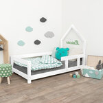 Lit cabane enfant POPPI 120 x 180 blanc 1