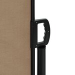 vidaXL Auvent latéral rétractable taupe 160x1200 cm