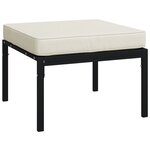 vidaXL Salon de jardin 5 Pièces avec coussins sable acier