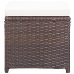 vidaXL Tabourets de jardin et coussins lot de 4 marron résine tressée
