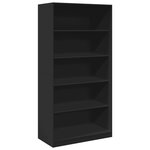 vidaXL Garde-robe Noir 100x50x200 cm Aggloméré