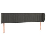 vidaXL Tête de lit avec oreilles Gris foncé 203x23x78/88 cm Velours